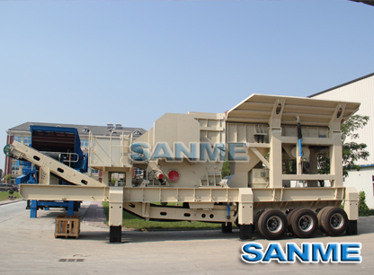 輪胎式移動(dòng)顎式制砂機(jī)